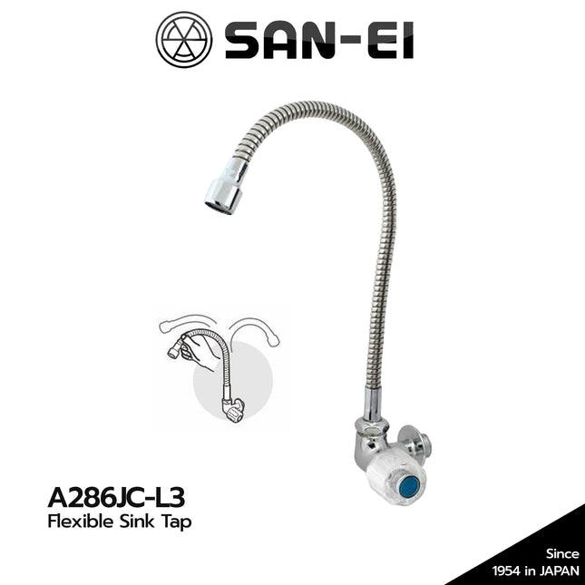 Kran Sink Flexible SANEI A286JC-L3 Swinging Sink Tap Keran Dapur Angsa Cuci Piring Fleksibel A 286JC L3