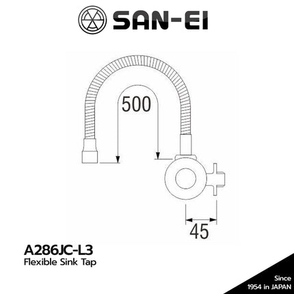 Kran Sink Flexible SANEI A286JC-L3 Swinging Sink Tap Keran Dapur Angsa Cuci Piring Fleksibel A 286JC L3
