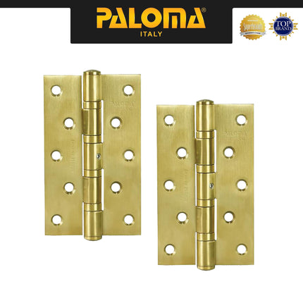 Engsel Pintu Jendela PALOMA BHP 244 Satin Gold Brushed Emas 5 Inch Hinge Kupu Butt Plat Kayu Aluminium PVC Door Window Stainless Steel SUS 304