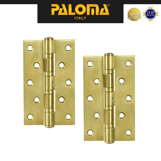 Engsel Pintu Jendela PALOMA BHP 244 Satin Gold Brushed Emas 5 Inch Hinge Kupu Butt Plat Kayu Aluminium PVC Door Window Stainless Steel SUS 304