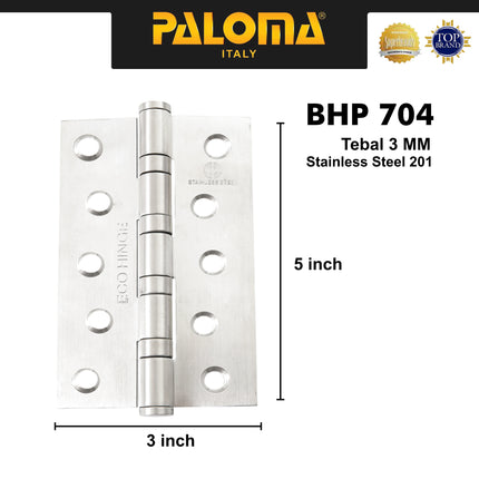 Engsel Stainless Paloma BHP 701 702 703 704 Ecoline Butt Hinge Engsel Kupu Pintu
