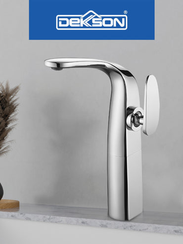 Basin Mixer Dekkson BM 1107L Keran Air Panas Dingin Wastafel Cuci Tangan Faucet Mixer Hot And Cold Water Basin Tap Chrome BM1107L