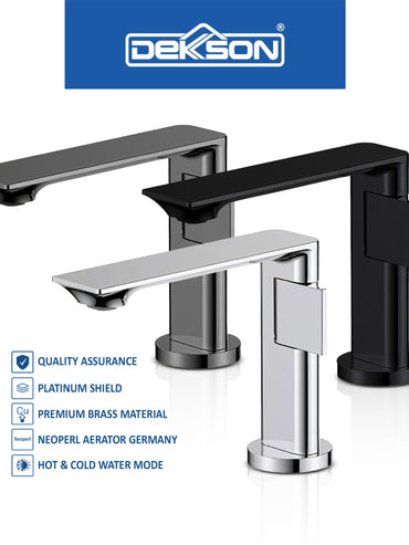 Basin Mixer Dekkson BM 1784 Brass Faucet Kran Wastafel Panas Dingin Dekson Brass Hot & Cold Water