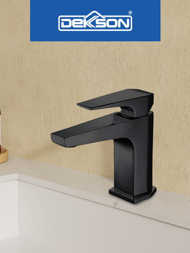 Basin Mixer Dekkson BM 1848 Premium Brass Keran Wastafel Mixer Faucet Panas Dingin Mixer Hot & Cold Water Tap Faucet Basin Chrome Black Gunmetal Gold