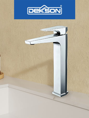 Basin Mixer Dekkson BM 1849L Premium Brass Keran Wastafel Mix Panas Dingin Cuci Tangan Brass Faucet Mixer Cold & Hot Water Long Neck