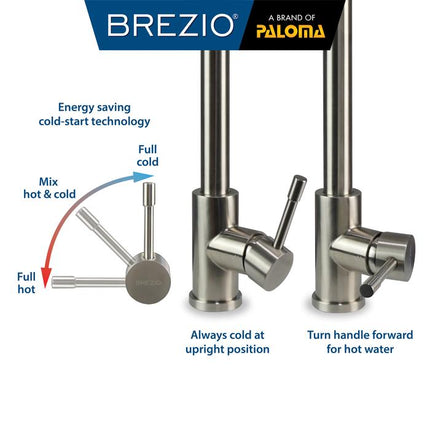 BREZIO Keran Dapur Cuci Piring Fleksibel Tarik Kran Air Sink Flexible Pull Out Down Mixer Panas Dingin Stainless Black Gunmetal Gun Metal Grey Gold Hitam Abu Emas FCBZ 8153 8163