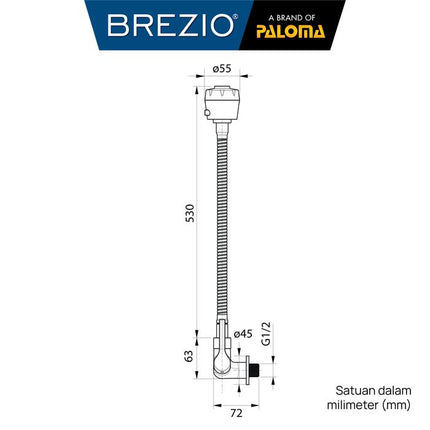 Keran Dapur Fleksibel BREZIO FCBZ 7169 FCBZ 7269 FCBZ 7369 Chrome Krom Silver Gunmetal Gun Metal Grey Abu Black Hitam Kran Cuci Piring Kran Air Sink Kran Leher Angsa Flexible Tembok Dinding Wall Brass Kuningan