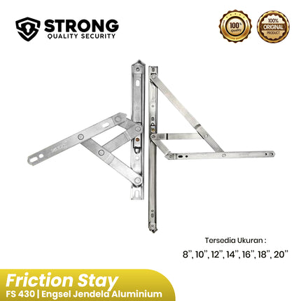 Friction Stay STRONG FS 430 Engsel Penahan Jendela Aluminium Casement Engsel Geser Jendela Ayun Rumah & Kantor