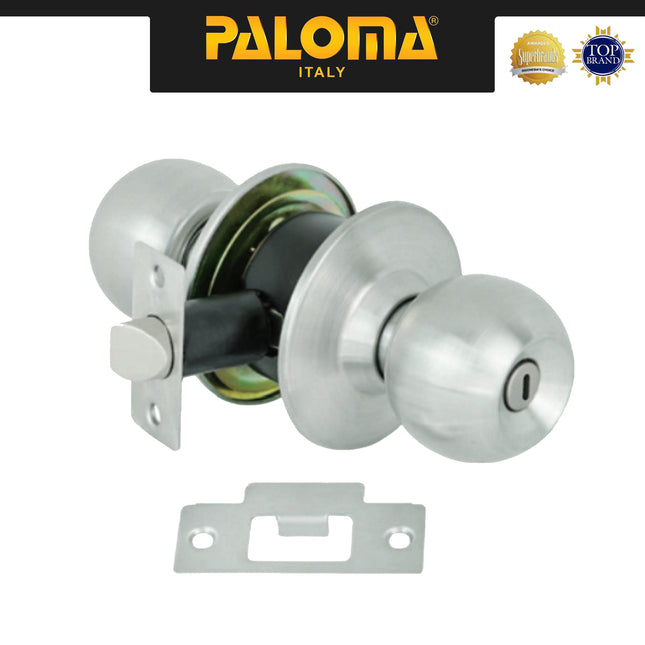 Cylindrical Knob PALOMA CKP 302 8000 BK SSS Kunci Kamar Mandi Bulat