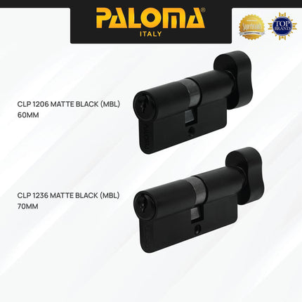 Knob Cylinder PALOMA CLP 1204 1205 1206 1207 1234 1235 1236 1237 Kunci Pintu Silinder Knob Anak Kunci Lite KC-SK Brass Kuningan Zamak Silver Grey Abu Antique Antik Black Hitam Gunmetal Gun Metal