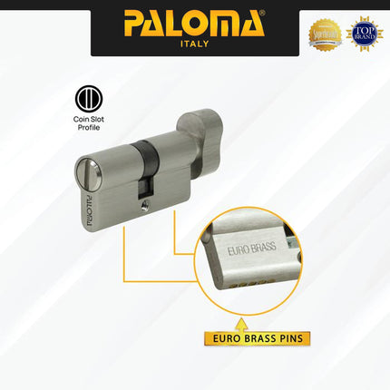 Silinder Knob PALOMA CLP 1304 1305 1306 1334 1335 Cylinder Kunci Pintu Non Key Tanpa Kunci Lite KC-NK Brass Kuningan Zamak Silver Antique Antik Black Hitam