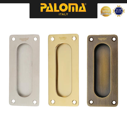 Handle Sliding PALOMA CMP210 CMP211 CMP212 Gagang Pintu Door Comen Flush Tanam Geser Square Kotak 12 cm Stainless Steel SUS 304 Gold Chrome Silver Antique Emas Abu Antik
