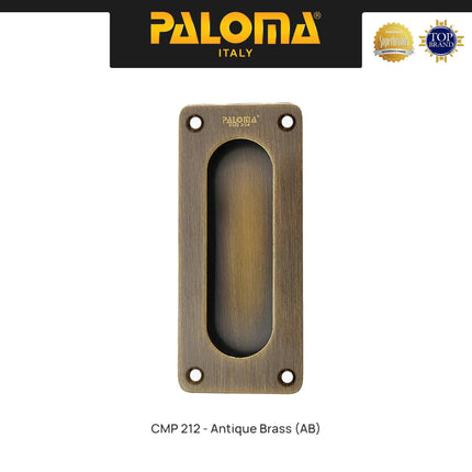 Handle Sliding PALOMA CMP210 CMP211 CMP212 Gagang Pintu Door Comen Flush Tanam Geser Square Kotak 12 cm Stainless Steel SUS 304 Gold Chrome Silver Antique Emas Abu Antik