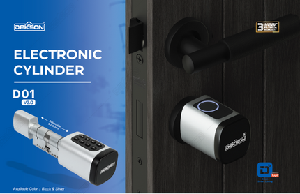 DEKKSON EC-D01 V2.0 Smart Cylinder Lock Fingerprint WiFi PIN Card