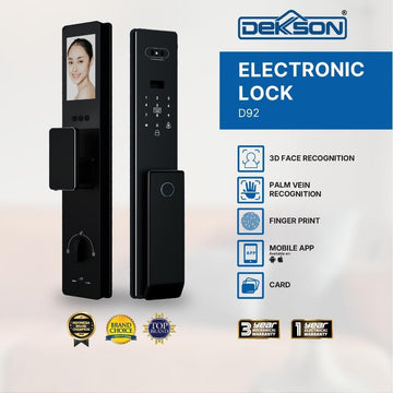 Digital Lock Electronic Lock Kunci Digital D92 Black
