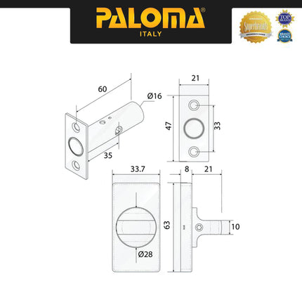 Door Bolt PALOMA DBP201 PLM DBP 201 SSS Kunci Grendel Stainless