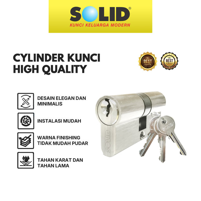 Silinder Kunci Pintu Solid DC SLD 02-60 US 26D Double Cylinder