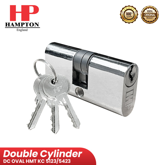 Double Cylinder Oval Hampton KC 5123/5423 53MM Silinder Kunci Pintu