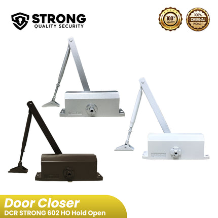 Door Closer Penutup Pintu Otomatis DCR STRONG 602 ( 2602 ) HO Hold Open Brown Silver White