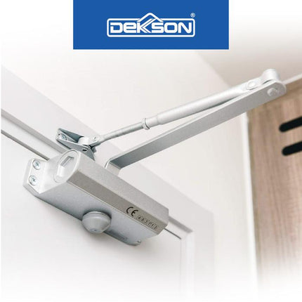 Door Closer Dekkson DCL 300 HO Penutup Pintu Otomatis - Hold Open Hitam Silver Coklat Putih