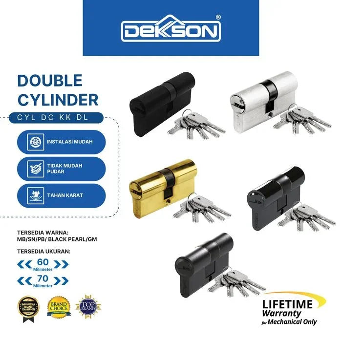 Cylinder Compkey DEKKSON Double Computer Key Cylinder Silinder Pintu DC KK DL Brass ...