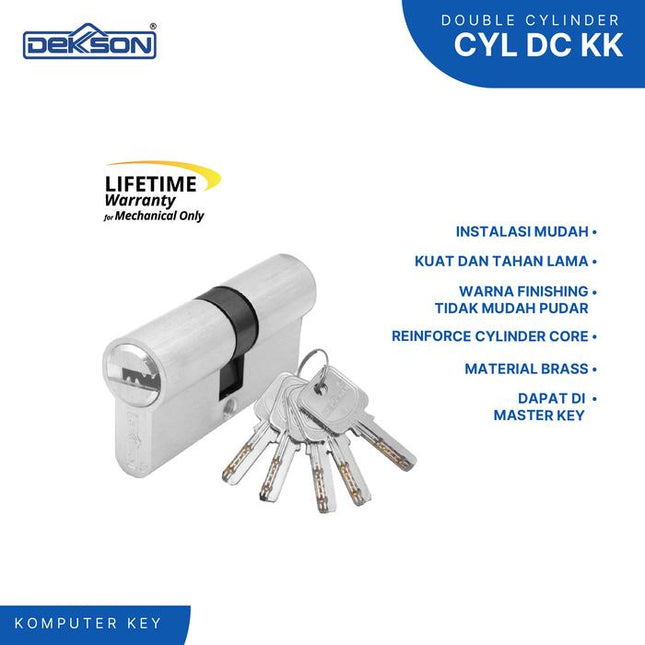DEKKSON Double Computer Key Cylinder Silinder Pintu DC KK DL Brass
