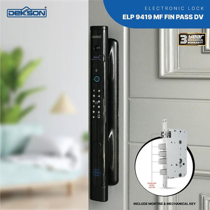 Smart Digital Lock Dekkson ELP 9419 MF FIN PASS DV Fingerprint Door View TUYA