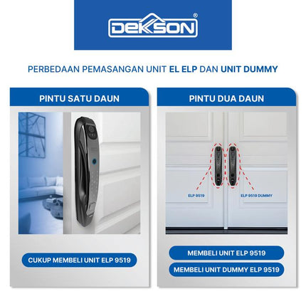 Smart Digital Lock Dekkson ELP 9419 MF FIN PASS DV Fingerprint Door View TUYA