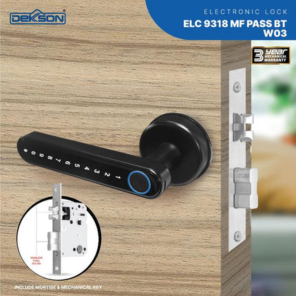 DEKKSON Electronic Lock Kunci Digital ELC 9318 MF PASS BT W03