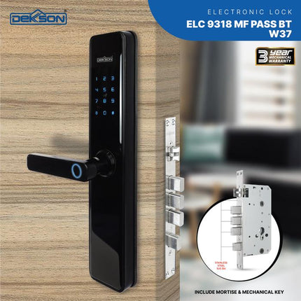 Smart DIgital Lock DEKKSON ELC 9318 MF PASS BT W37 TUYA Electronic Lock Kunci Digital