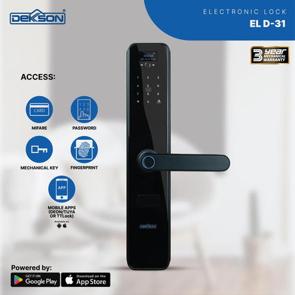 Smart Digital Lock DEKKSON EL D31 Electronic Lock Kunci Pintu Pintar Digital Smart Door Lock