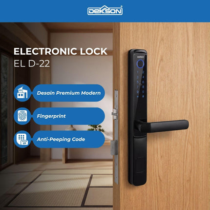 DEKKSON Smart Door Digital Lock Kunci Digital EL D22 Pintu Aluminium