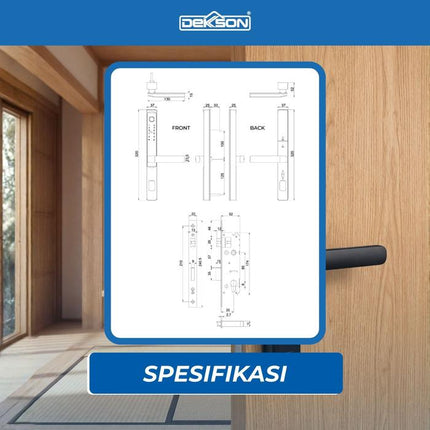 DEKKSON Smart Door Digital Lock Kunci Digital EL D22 Pintu Aluminium