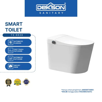 Toilet Smart Dekkson TS 6839 S TRAP White Kloset Duduk Pintar Automatic