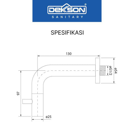 Keran Dinding Dekson Dekkson WT 1310 BR Wall Tap