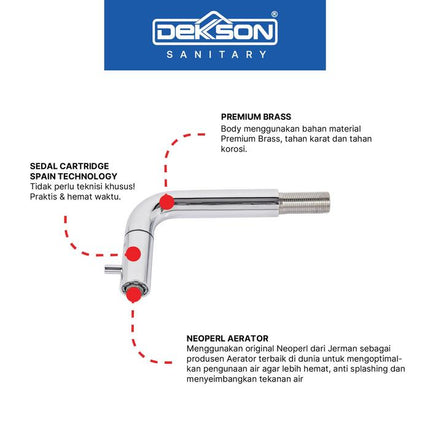 Keran Dinding Dekson Dekkson WT 1310 BR Wall Tap