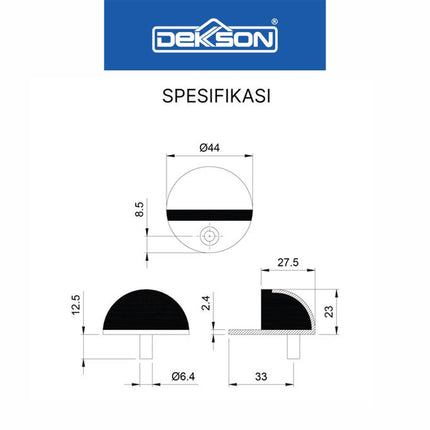 DEKKSON Door Stopper Aksesoris Pintu Penahan Pengganjal Pintu DS 886