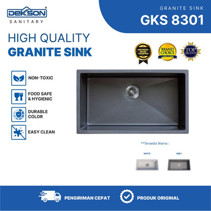 Granite Kitchen Sink DEKKSON Sink Dekson Dapur Anti Gores & Tahan Panas GKS 8301