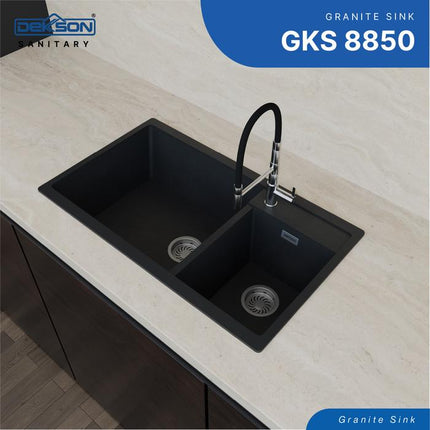 Kitchen Sink Granit Dekkson Sink Dapur Dekson Anti Gores & Tahan Panas GKS 8850