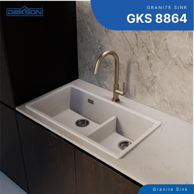 Kitchen Sink Granit Dekkson Sink Dapur Dekson Anti Gores & Tahan Panas GKS 8864