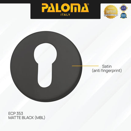 Ring Kunci PALOMA ECP 351 ECP 353 Penutup Silinder Kunci Pintu Door Escutcheon Bulat Round Stainless Steel SUS 304 SUS304 Chrome Krom Silver Grey Abu Black Hitam