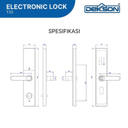 Digital Lock Dekkson DKS EL T33 Grey