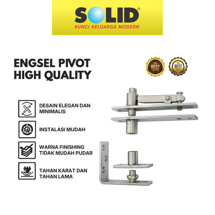 Engsel Pivot Solid EP SLD 600 US 32D Engsel Pintu Pivot Hinge