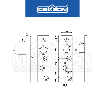 Engsel Pivot Dekson Dekkson ESS PV 001 SSS SUS 304 Pivot Hinge