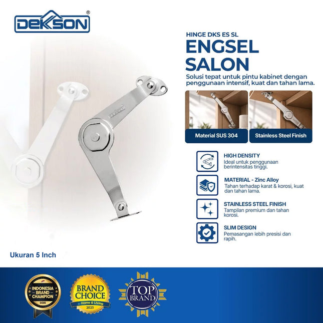Engsel Salon DEKKSON ES SL 5 Inch Sikutan Wayang Penahan Jendela Aluminium Kayu Window Stay