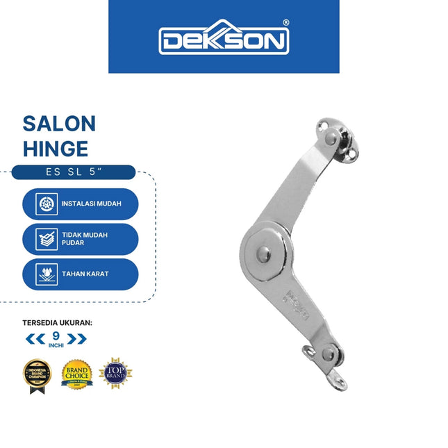 Engsel Salon DEKKSON ES SL 5 Inch Sikutan Wayang Penahan Jendela Aluminium Kayu Window Stay