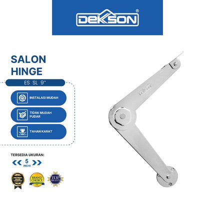 Engsel Salon DEKKSON ES SL 9 Inch Sikutan Wayang Penahan Jendela Aluminium Kayu Window Stay