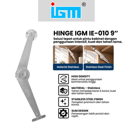 Engsel Salon IGM IE-010 9 Inch SS Penahan Jendela Sikutan Wayang Aluminium Kayu Window Stay