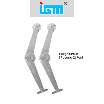 Engsel Salon IGM IE-010 9 Inch SS Penahan Jendela Sikutan Wayang Aluminium Kayu Window Stay