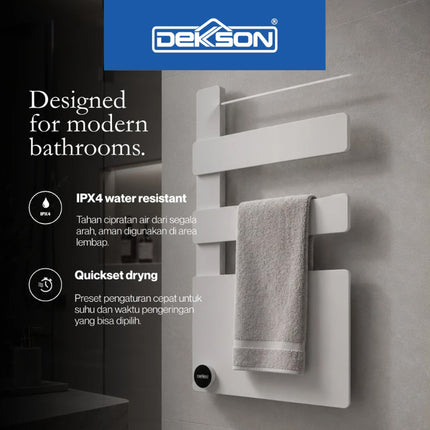 Electric Towel Heater DEKKSON ETH 2000-C Smart Towel Dryer Rak Pengering Handuk Elektrik